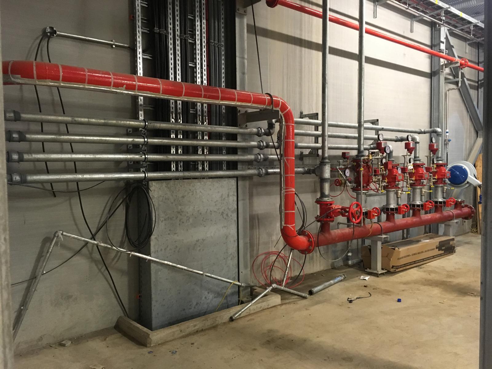Process pipework and supports in the biomass plant