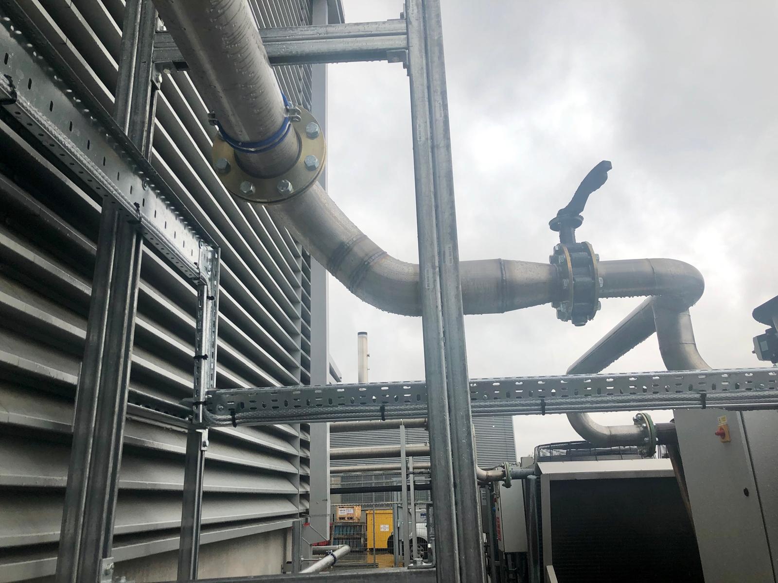 Welded stainless steel pipework and flanges